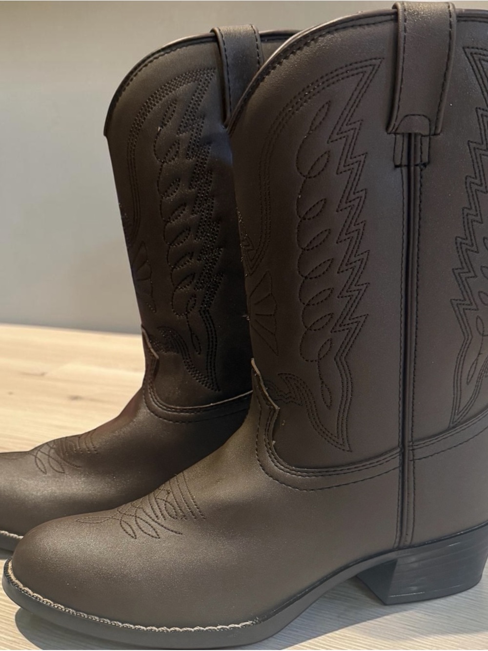 Durango Men's Dark Brown Western Cowboy Boots with Embroidered Shaft